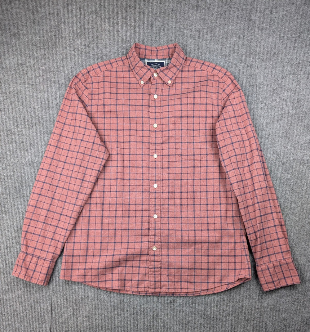 Charles Tyrwhitt Button Down Shirt Mens Medium Slim Career Staple Red Check